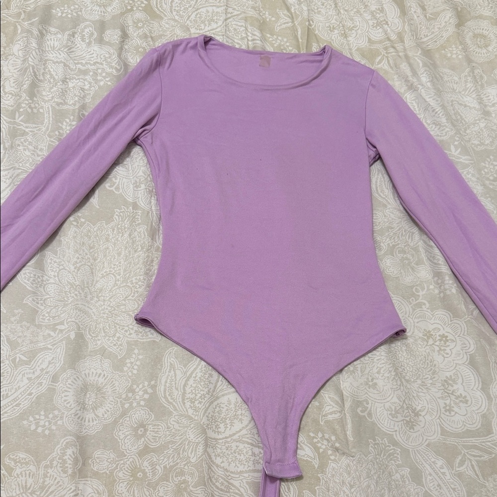 Elegant Lavender Long Sleeve Bodysuit